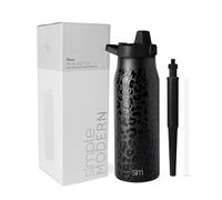 Simple Modern Filtered Water Bottle | Insulated Stainless-Steel Carbon Filter Travel Water Bottles | Reusable for Clean Drinking Water On The Go | 34oz, Black Leopard