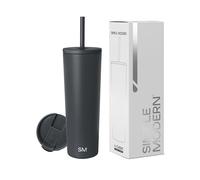 Simple Modern Insulated Tumbler with Lid and Straw | Iced Coffee Cup Reusable Stainless Steel Water Bottle Travel Mug | Gifts for Women Men Her Him | Classic Collection | 830ml | Graphite