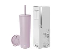 Simple Modern Insulated Tumbler with Lid and Straw | Iced Coffee Cup Reusable Stainless Steel Water Bottle Travel Mug | Gifts for Women Men Her Him | Classic Collection | 830ml | Lavender Mist