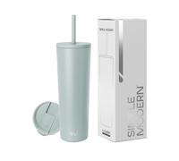 Simple Modern Insulated Tumbler with Lid and Straw | Iced Coffee Cup Reusable Stainless Steel Water Bottle Travel Mug | Gifts for Women Men Her Him | Classic Collection | 830ml | Sea Glass Sage