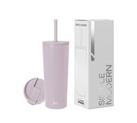 Simple Modern Insulated Tumbler with Lid and Straw | Iced Coffee Cup Reusable Stainless Steel Water Bottle Travel Mug | Gifts for Women Men Her Him | Classic Collection | 710ml | Lavender Mist