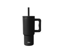 Simple Modern Kids 24 oz Tumbler with Handle and Silicone Straw Lid | Spill Proof and Leak Resistant | Reusable Stainless Steel Cup | Gift for Kids Boys Girls | Trek | 710ml | Midnight Black
