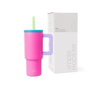 Simple Modern Kids 24 oz Tumbler with Handle and Silicone Straw Lid | Spill Proof and Leak Resistant | Reusable Stainless Steel Cup | Gift for Kids Boys Girls | Trek | 710ml | 80s Mix
