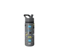 Simple Modern Kids Summit Water Bottle with Straw Lid | DC Comics Batman Stainless Steel Cup Insulated Tumbler for Boys, School | 530ml | Batman POW!