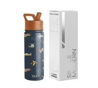 Simple Modern Kids Water Bottle with Straw | Insulated Stainless Steel Reusable Tumbler for School, Girls, Boys | Summit Collection | 530ml | Wheels Up