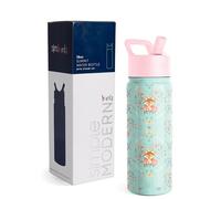Simple Modern Kids Water Bottle with Straw | Insulated Stainless Steel Reusable Tumbler for School, Girls, Boys | Summit Collection | 530ml | Fox and The Flower