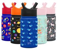 Simple Modern Kids Water Bottle with Straw | Insulated Stainless Steel Reusable Tumbler for Toddlers, Girls, Boys | Summit Collection | 415ml | Shark Bite