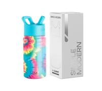 Simple Modern Kids Water Bottle with Straw | Insulated Stainless Steel Reusable Tumbler for Toddlers, Girls, Boys | Summit Collection | 415ml | Tie-Dye