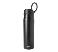 Simple Modern Mesa Loop Water Bottle with Straw | 30oz Cup Holder Friendly Insulated Stainless Steel Bottles for Travel, Sports and School | Midnight Black
