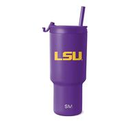 Simple Modern Officially Licensed Collegiate LSU Tigers 30 oz Tumbler with Flip Lid and Straws | Insulated Cup Stainless Steel | Gifts for Men Women | Trek Collection | Louisiana State University