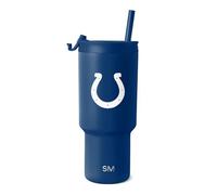 Simple Modern Officially Licensed NFL Indianapolis Colts 30 oz Tumbler with Flip Lid and Straws | Insulated Cup Stainless Steel | Gifts for Men Women | Trek Collection | Indianapolis Colts