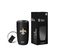 Simple Modern Officially Licensed NFL New Orleans Saints 16oz Travel Coffee Tumbler with Flip Lid | Stainless Steel Cup | Football Gifts for Men, Women | Voyager Collection | New Orleans Saints