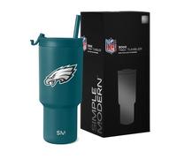Simple Modern Officially Licensed NFL Philadelphia Eagles 30 oz Tumbler with Flip Lid and Straws | Insulated Cup Stainless Steel | Gifts for Men Women | Trek Collection | Philadelphia Eagles