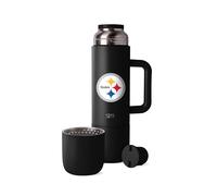 Simple Modern Officially Licensed NFL Pittsburgh Steelers 36oz Insulated Hot Beverage Bottle with 2 Mugs | Coffee Thermos | Twist and Pour Top | Travel Friendly | Roam Collection | Pittsburgh Steelers