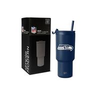 Simple Modern Officially Licensed NFL Seattle Seahawks 30 oz Tumbler with Flip Lid and Straws | Insulated Cup Stainless Steel | Gifts for Men Women | Trek Collection | Seattle Seahawks