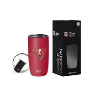 Simple Modern Officially Licensed NFL Tampa Bay Buccaneers 16oz Travel Coffee Tumbler with Flip Lid | Stainless Steel Cup | Football Gifts for Men, Women | Voyager Collection | Tampa Bay Buccaneers