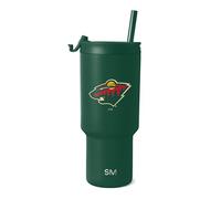 Simple Modern Officially Licensed NHL Minnesota Wild 30 oz Tumbler with Flip Lid and Straws | Hockey Insulated Cup Stainless Steel | Gifts for Men Women | Trek Collection | Minnesota Wild