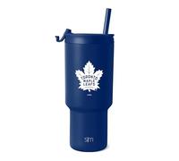 Simple Modern Officially Licensed NHL Toronto Maple Leafs 30 oz Tumbler with Flip Lid and Straws | Hockey Insulated Cup Stainless Steel | Gifts for Men Women | Trek Collection | Toronto Maple Leafs