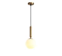 Simple Modern Pendant Lighting Fixture 1 Lights Chandelier Brushed Brass Ceiling Light for Kitchen Dining Room Living Foyer-Brass