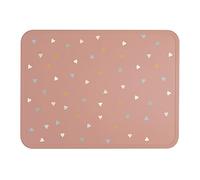 Simple Modern Silicone Placemat for Baby, Toddlers, Kids | Non-Slip Baby Eating Table Food Mat for Restaurants and Dining Table | Piper Collection | Hearts on Pink
