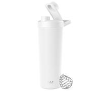 Simple Modern Stainless Steel Shaker Bottle with Ball 24oz | Metal Insulated Cup for Protein Mixes, Shakes and Pre Workout | Rally Collection | 710ml | Winter White
