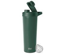 Simple Modern Stainless Steel Shaker Bottle with Ball 24oz | Metal Insulated Cup for Protein Mixes, Shakes and Pre Workout | Rally Collection | 710ml | Forest