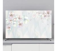 Simple Modern Style Tv Cover, Cloth Modern Art Wall-Mounted Dustproof TV Screen Protector Dust Proof Cover, Liquid Crystal Display Protective Case Dustproof(Color:Color2,Size:75inch)
