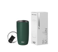 Simple Modern Travel Coffee Mug Tumbler with Flip Lid | Insulated Stainless Steel Iced Coffee Cup | Gifts for Women & Men | Voyager Collection | 470ml | Forest