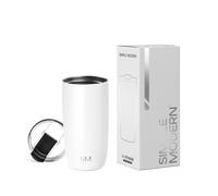 Simple Modern Travel Coffee Mug Tumbler with Flip Lid | Insulated Stainless Steel Iced Coffee Cup | Gifts for Women & Men | Voyager Collection | 470ml | Winter White
