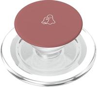 Simple Modern Two Ghosts Outline - Rose PopSockets PopGrip for MagSafe