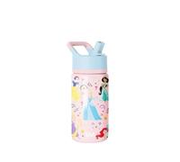 Simple Modern Water Bottle for Kids Reusable Cup with Straw Lid Insulated Stainless Steel Thermos Tumbler for Toddlers Girls Boys, 14oz, Disney Princesses: Rainbows