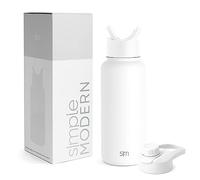 Simple Modern Water Bottle with Straw and Chug Lid | Insulated Stainless Steel Thermos for Sports Gym | Summit Collection | 950ml | Winter White