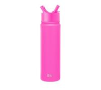 Simple Modern Water Bottle with Straw | Insulated Stainless Steel Thermos for Sports Gym | Summit Collection | 650ml | Raspberry Vibes