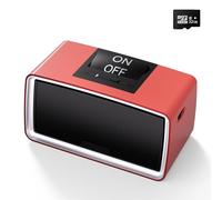 Simple MP3 Player with Large Buttons & Easy Operation, Ideal for Elderly, The Hearing Impaired, Dementia/Alzheimer's Patients, Audio Player - No WiFi or Bluetooth Required, with 32GB TF Card (Red)