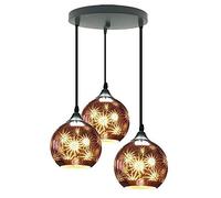 Simple Nordic Modern Crystal Electroplated Glass Ghtifmount E27 Ceilingght Fixturep Bathroom Bedroomvingroom Restaurant Three-End Hangingghtghtid/3/a