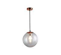 Simple Nordic Transparent Glass Ball Pendant Light Kitchen Island Restaurant Bar Aisle Spherical Chandelier Modern Industrial Style Bar Cafe Entertainment Office Indoor Lighting Fixtures