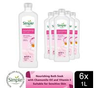 Simple Nourishing Bath Soak 1L - Pack of 6