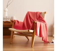 Simple&Opulence Cotton Muslin Throw Blanket 4 Layers for Bed Couch Woven Gauze Blanket with Tassels Soft Lightweight Cozy Prewashed Breathable Farmhouse Decor for All