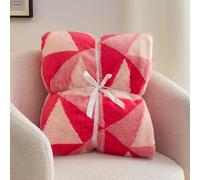 Simple&Opulence Sherpa Fleece Reversible Fluffy Throw Blanket - All Season Decorative Throws for Sofa, Bed - Soft Warm Large Snuggly Double Sided Blanket,Rose Pink, 150x200cm