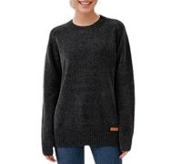 Simple&Opulence Women's Jumper Crew Neck,Chenille Warm Pullover Tops for Woman,Casual Long Sleeve Winter Sweater,XL,Black