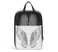 Simple Outline of Angel Wings Shoe Bag for Travel Daily Use Anti-dust Storage Carrier Golf Shoe Pouch