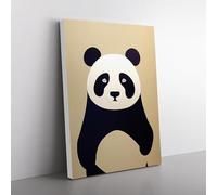 Simple Panda Art Vol.2 Canvas Wall Art Print Ready to Hang, Framed Picture for Living Room Bedroom Home Office Décor, 76x50 cm (30x20 Inch)
