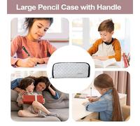 Simple Pencil Case for Kids | Large Capacity Makeup Bag,Large Capacity Makeup Pouch for Pen Ruler Scissors Students Classroom School College Office Art Class Desk Journal Keepers