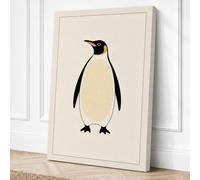 Simple Penguin Minimalist Canvas Wall Art Print 18x12 Inch
