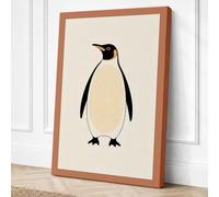 Simple Penguin Minimalist Canvas Wall Art Print 30x20 Inch