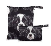 Simple Photographic Dog Faces mess-proof bag for swimsuit 2 Pack travel essentials for babies with handles for yoga, yoga