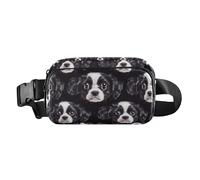 Simple Photographic Dog Faces Trendy Crossbody Bag Waist Packs for Men Women Mini Bum Bag Belt with Adjustable Strap for Travel Running Hiking, simple photographic dog faces, One Size