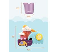 Simple Physics Educational Waterwheel Bath Toy 1-3+ Years - Safe Skin-Friendly, Colorful Splash Toy for Toddlers Boys Girls