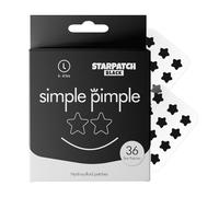 Simple Pimple - Black Star Shaped Granite Patches | 36 Hydrocolloid Stars | Absorbs Impurities and Protects | Alternative Aesthetic and Maximum Adhesion | Pimple Patches