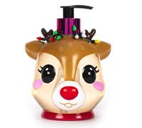 Simple Pleasures Reindeer Hand Soap - Festive Holiday Liquid Hand Soap Dispenser, 10.5 fl oz Warm Cashmere Scent, Cute Christmas Bathroom & Kitchen Decor, Refillable Gift for Kids & Families